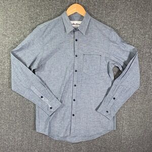 Hedley & Bennett Shirt Men Medium Gray Chambray Chef Cooking